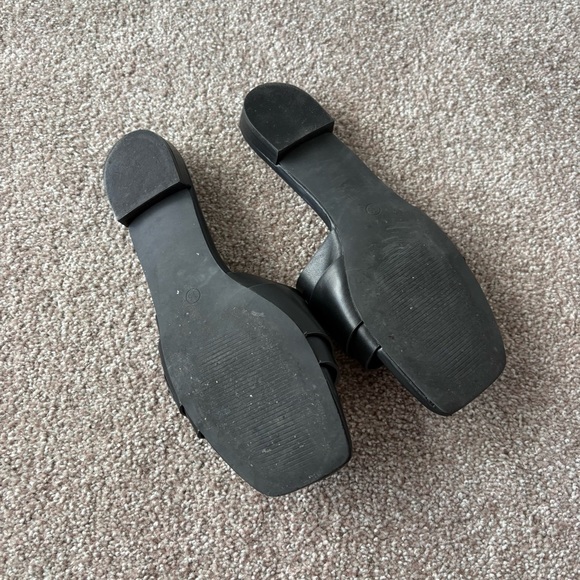 Joie Paige Black Slide Sandals Tortoise Buckles 8.5 - Picture 3 of 5